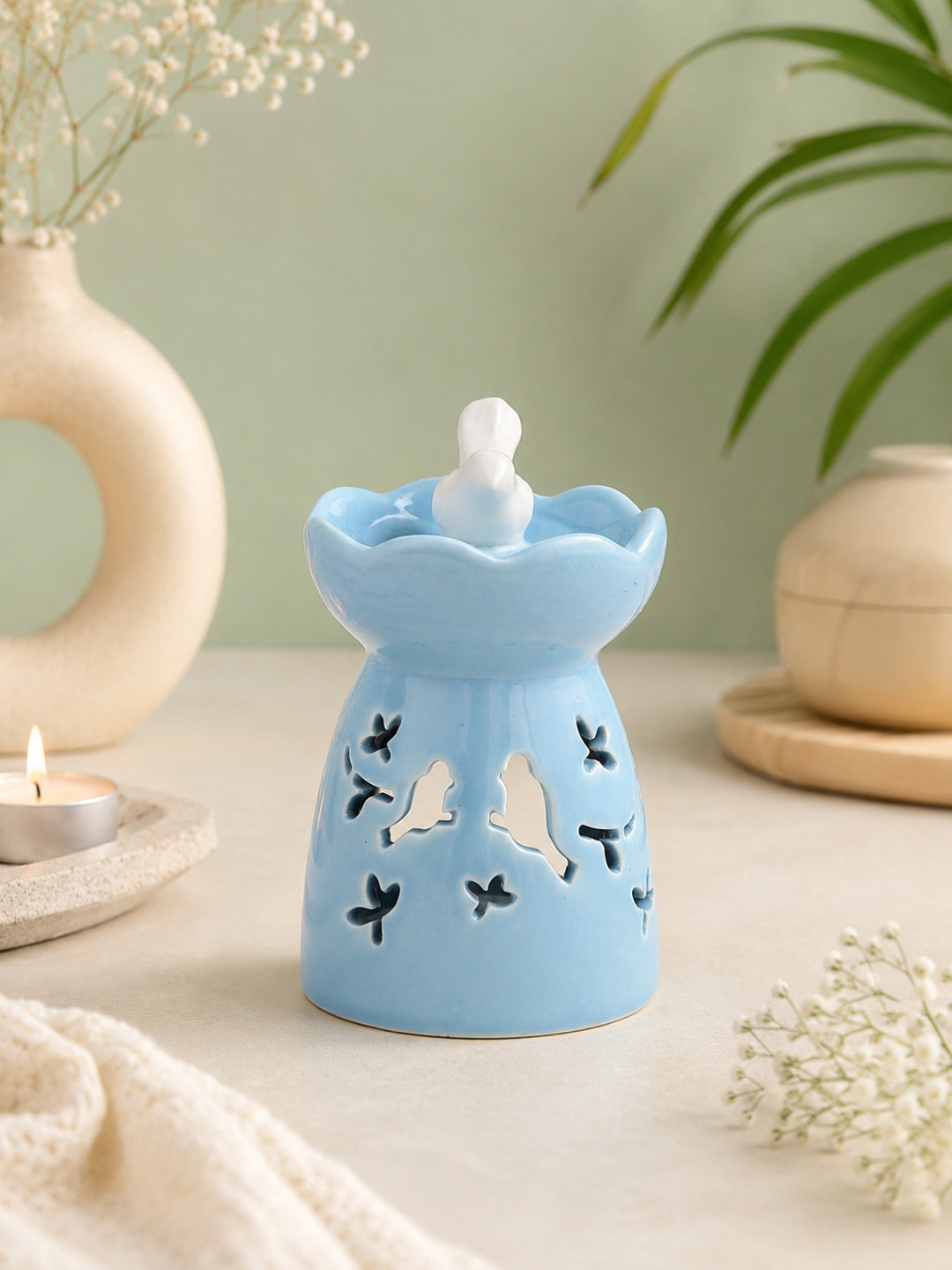 Blue & White Textured Ceramic Aroma OilDiffusers