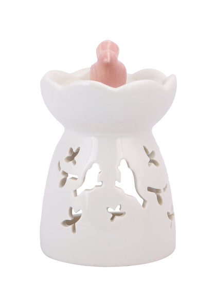 White & Pink Textured Ceramic Aroma OilDiffusers