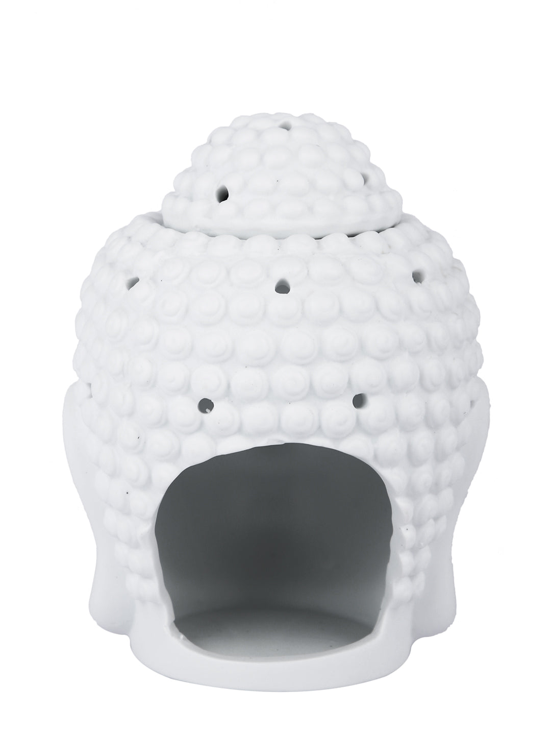White Zen Gradient Buddha Head  Ceramic Aroma OilDiffusers