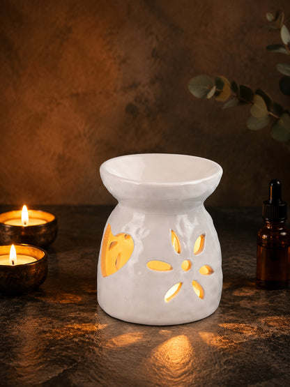 White Textured Ceramic Aroma OilDiffusers
