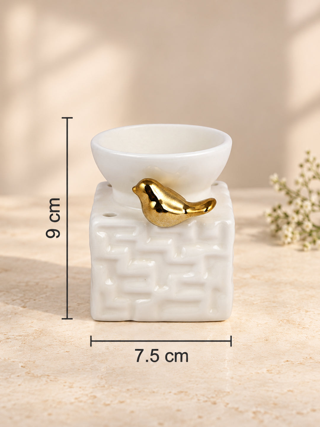 White Textured Ceramic Aroma OilDiffusers