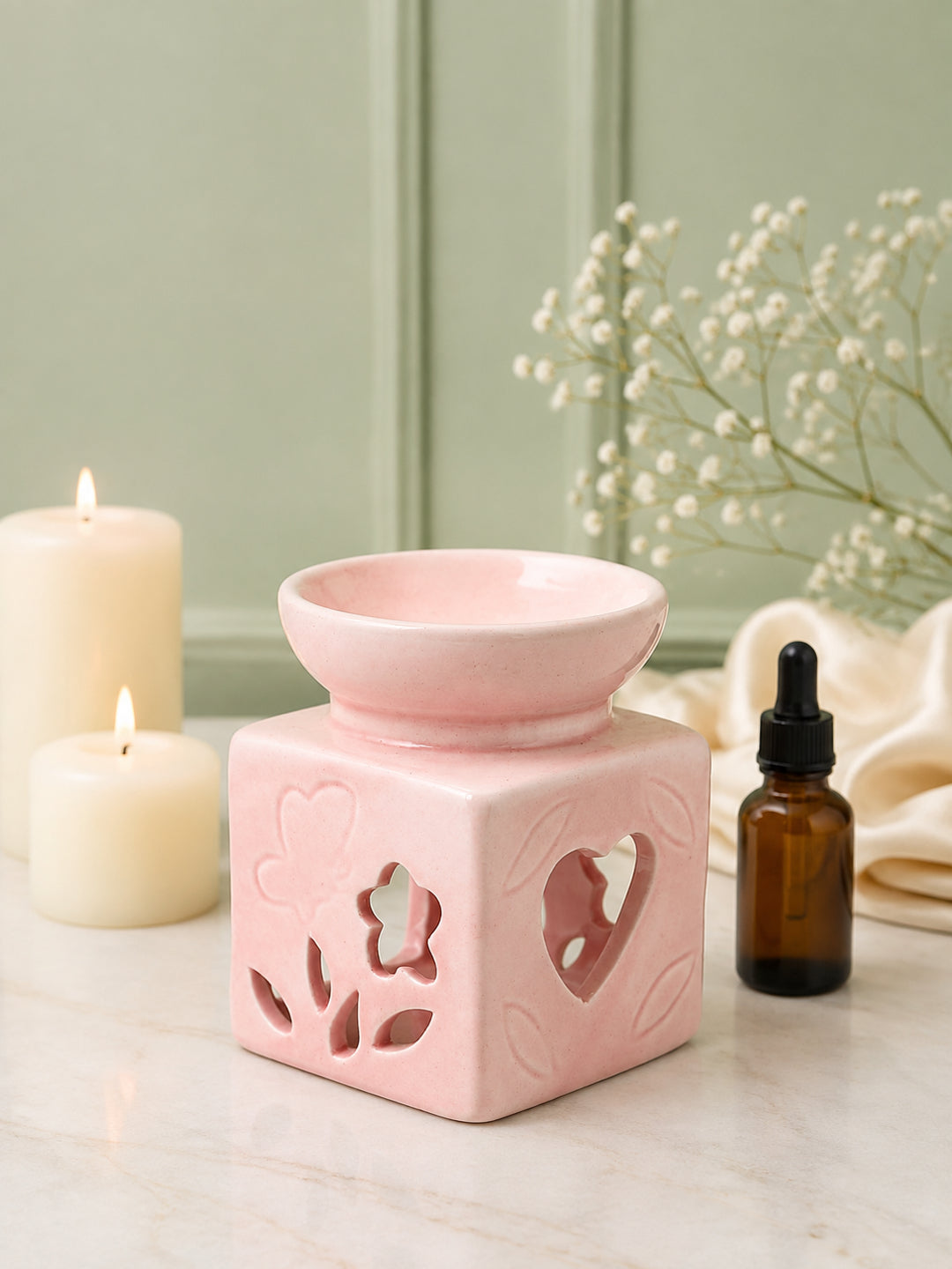 Pink Textured Ceramic Aroma OilDiffusers