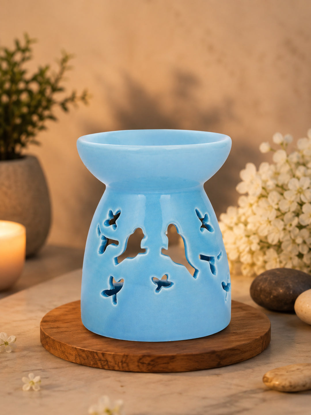 Blue Textured Ceramic Aroma OilDiffusers