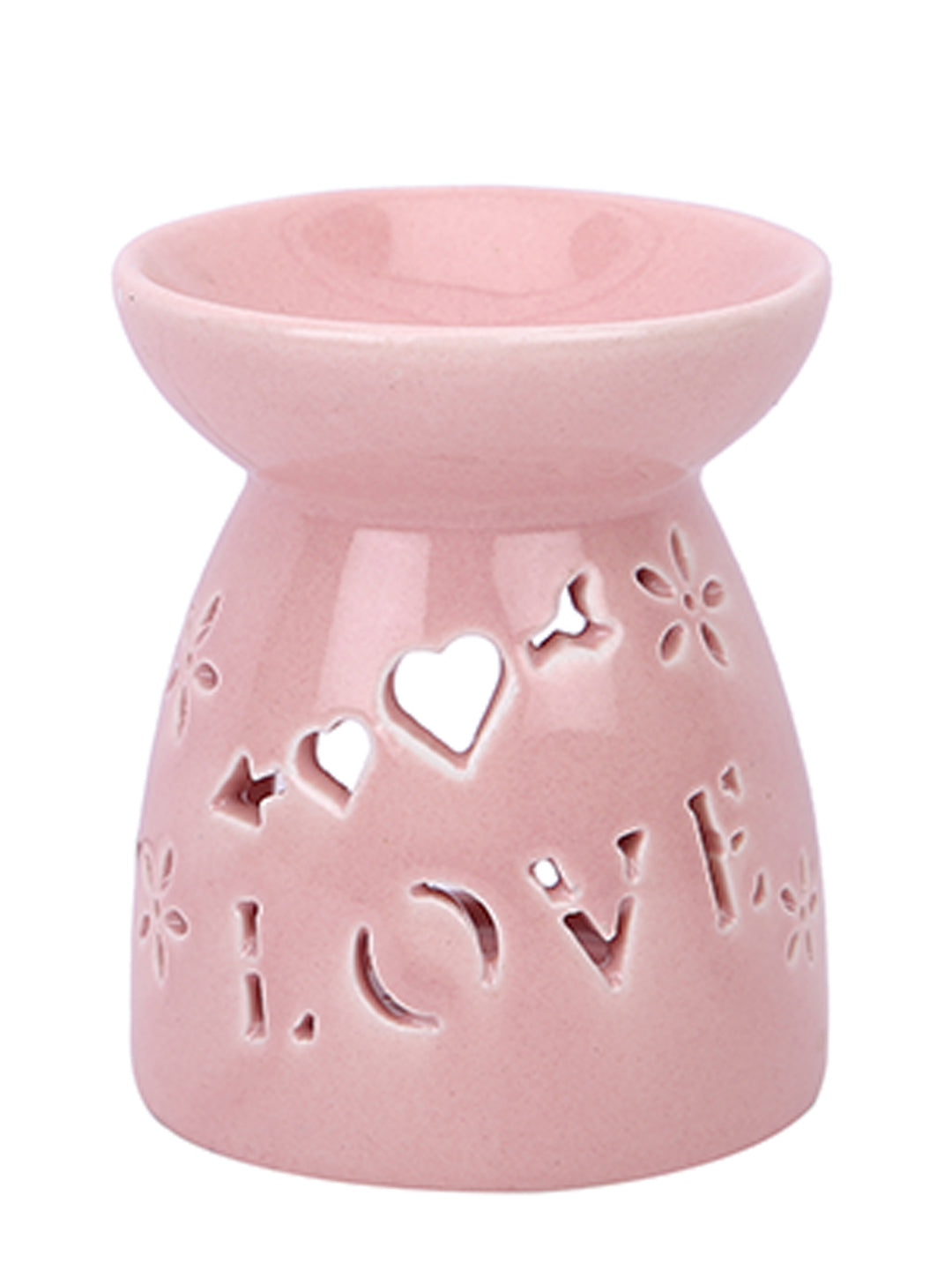 Artisanal Pastel Pink Ceramic Oil Burner For Sophisticated Homes