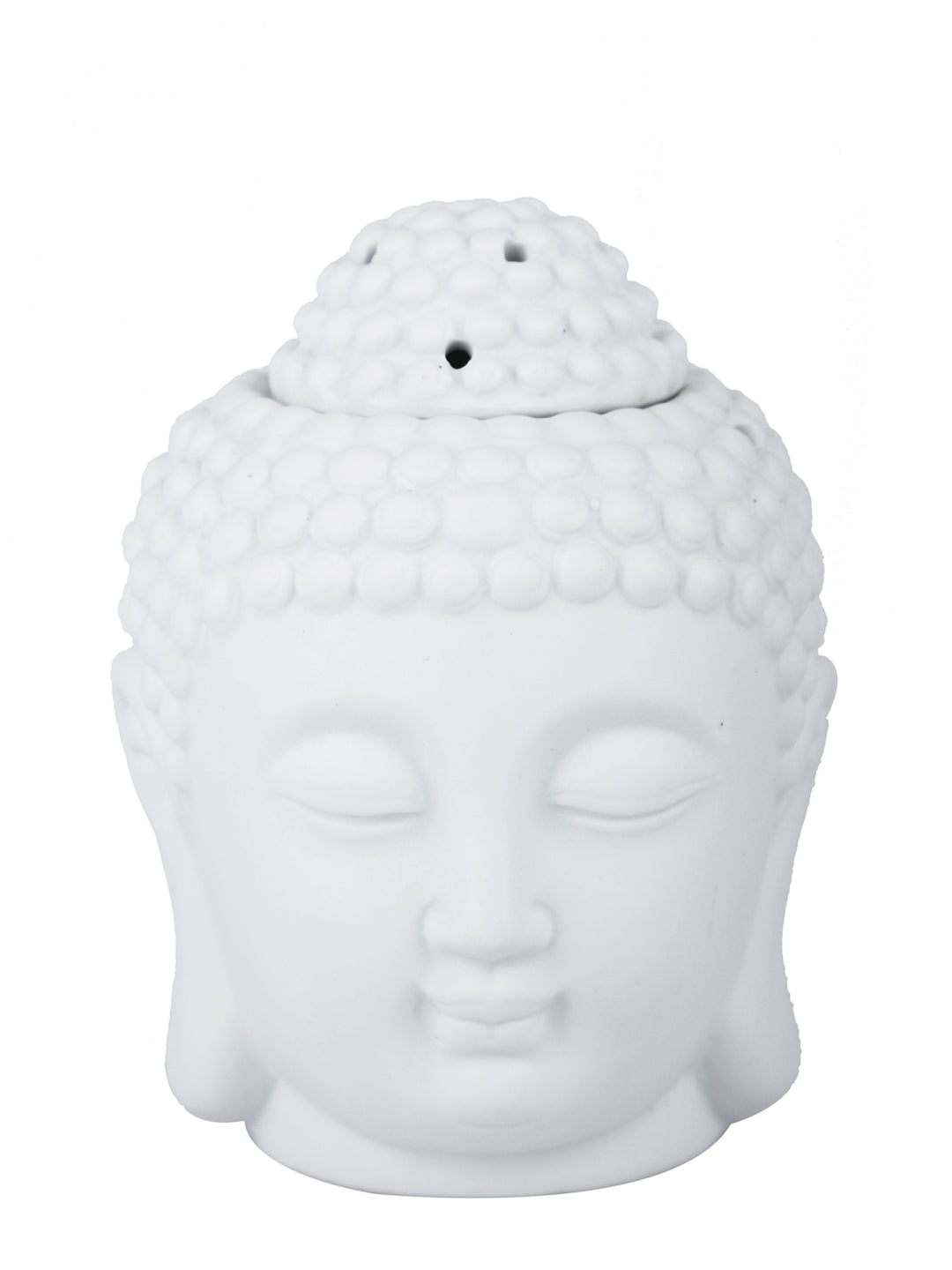 White Zen Gradient Buddha Head  Ceramic Aroma OilDiffusers