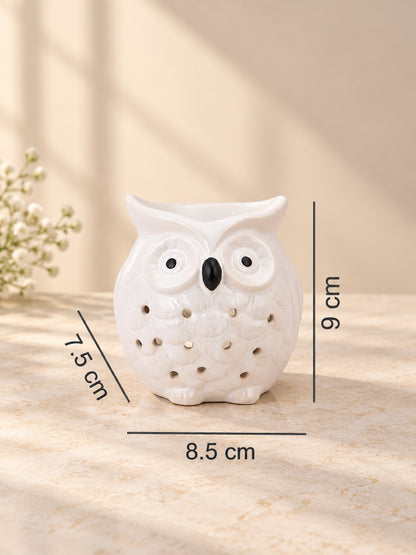 White & Black Ceramic Owl Aroma OilDiffusers