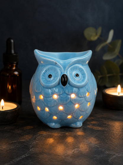 Blue & Black Ceramic Owl Aroma OilDiffusers