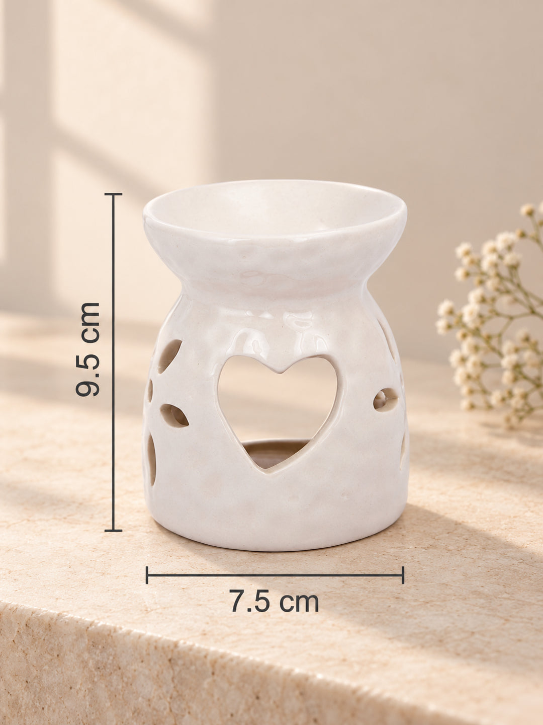 White Textured Ceramic Aroma OilDiffusers