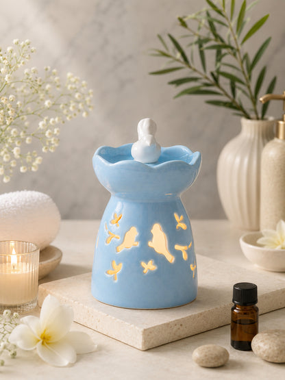 Blue & White Textured Ceramic Aroma OilDiffusers