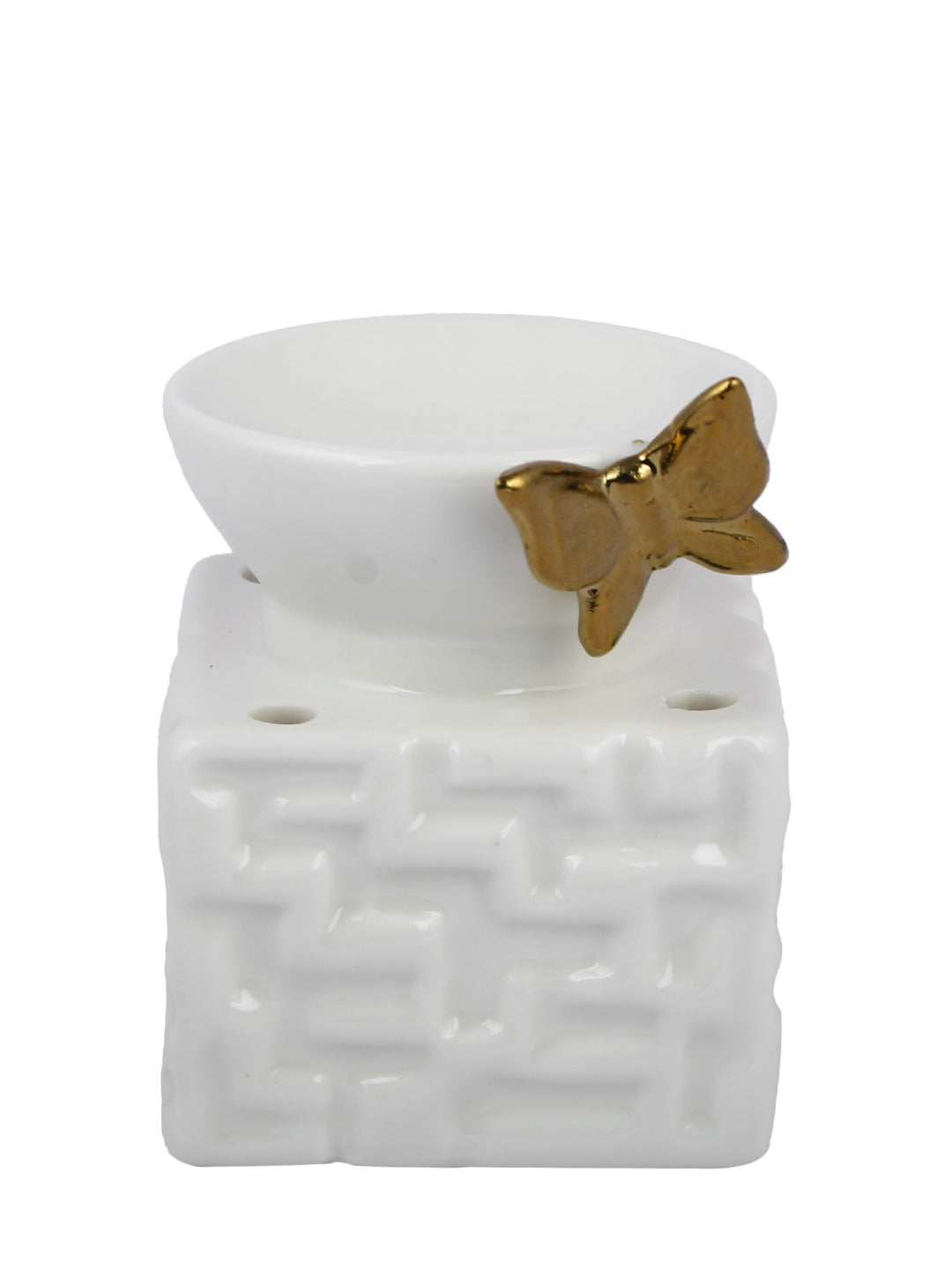 White & Yellow Textured Ceramic Aroma OilDiffusers