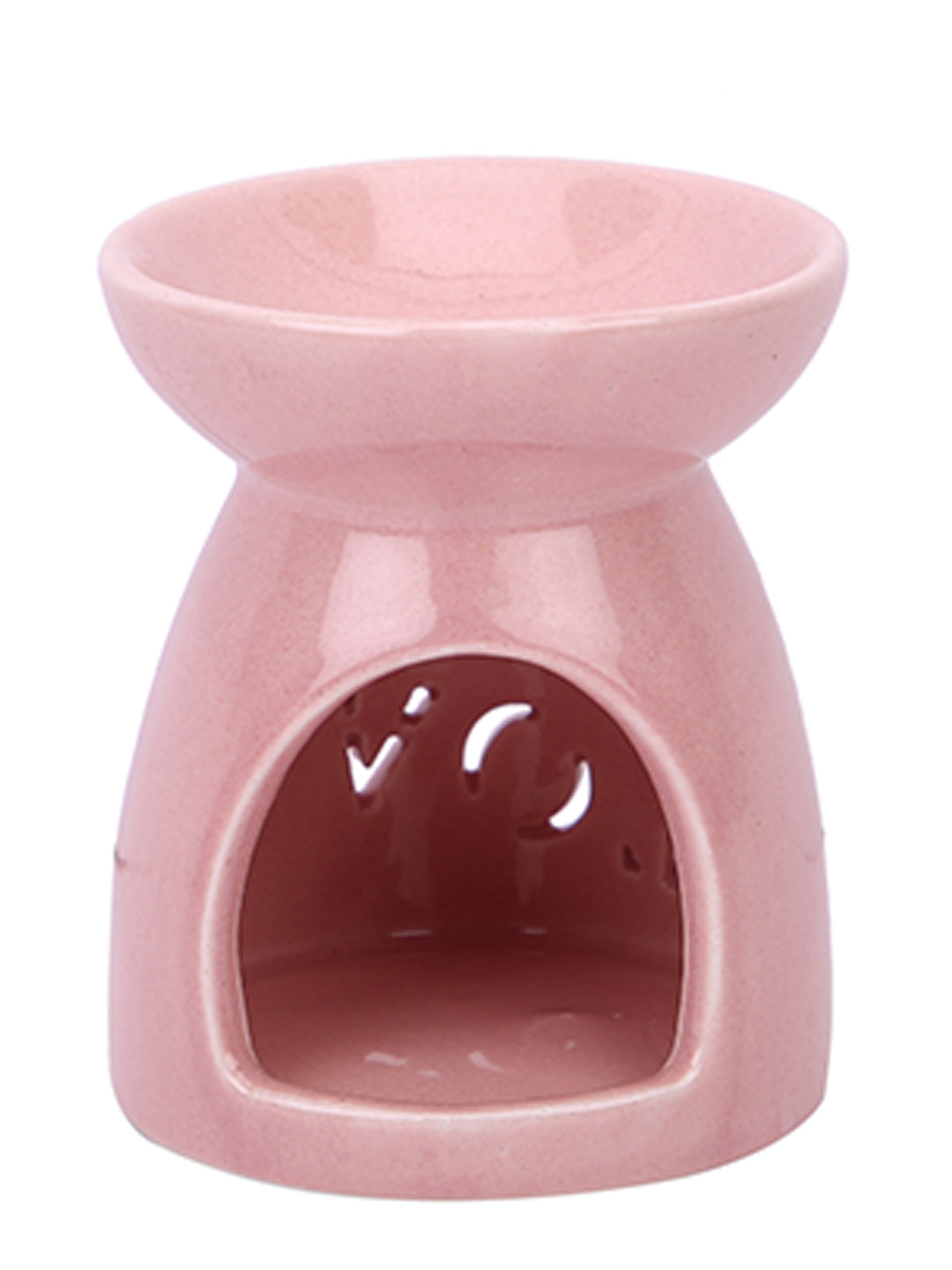 Artisanal Pastel Pink Ceramic Oil Burner For Sophisticated Homes