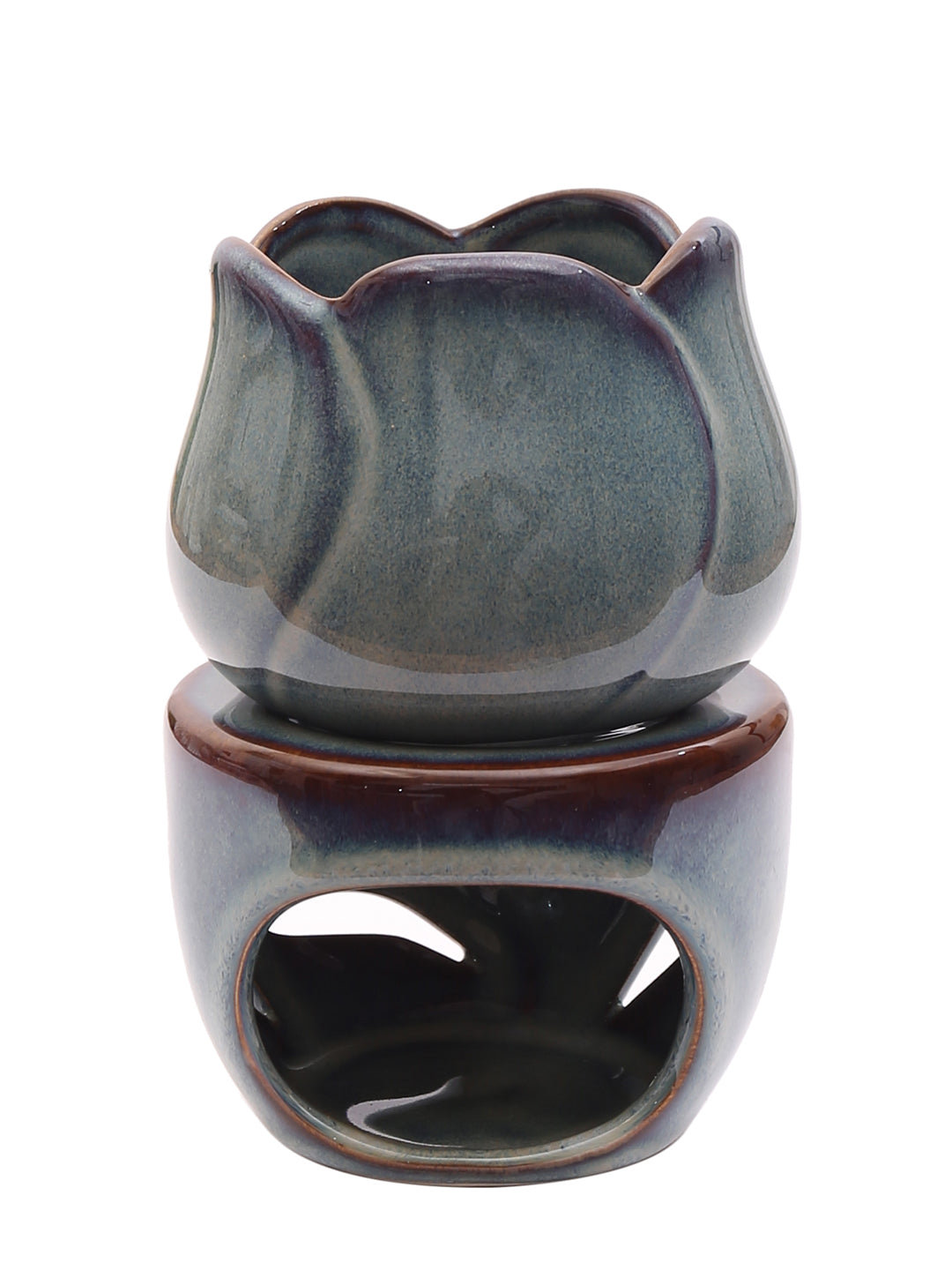 Artisanal Glazed Floral Ceramic Essential Oil Diffuser Luxury Ornament