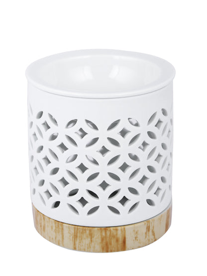 White & Beige Textured Ceramic Aroma OilDiffusers