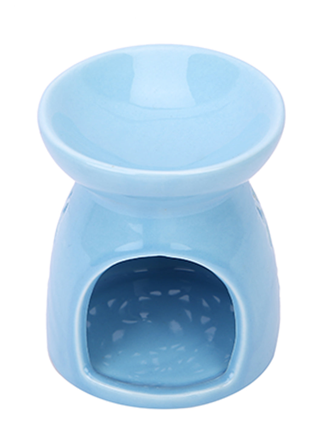 Artisanal Sky Blue Ceramic Oil Burner For Sophisticated Homes