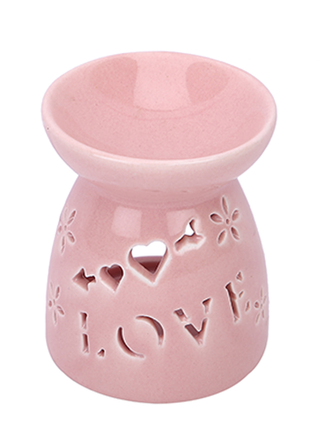 Artisanal Pastel Pink Ceramic Oil Burner For Sophisticated Homes