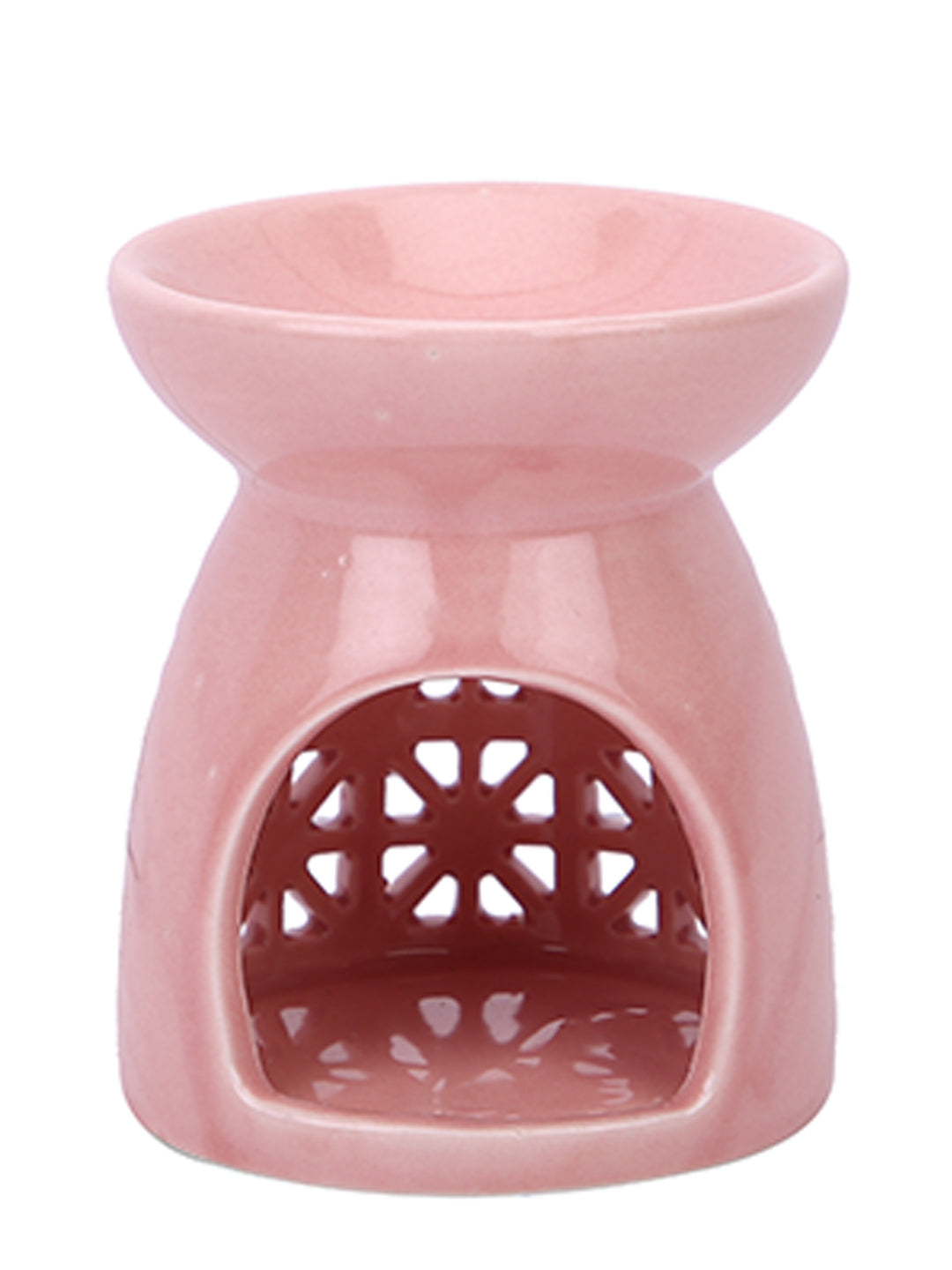 Contemporary Geometric Cutout Porcelain Aroma Diffuser in Dusty Rose