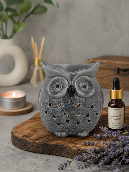 Grey & Black Ceramic Owl Aroma OilDiffusers