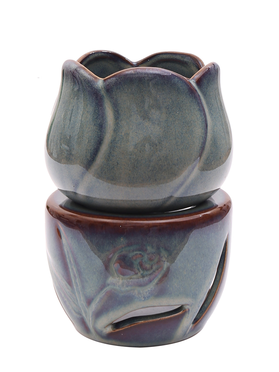 Artisanal Glazed Floral Ceramic Essential Oil Diffuser Luxury Ornament