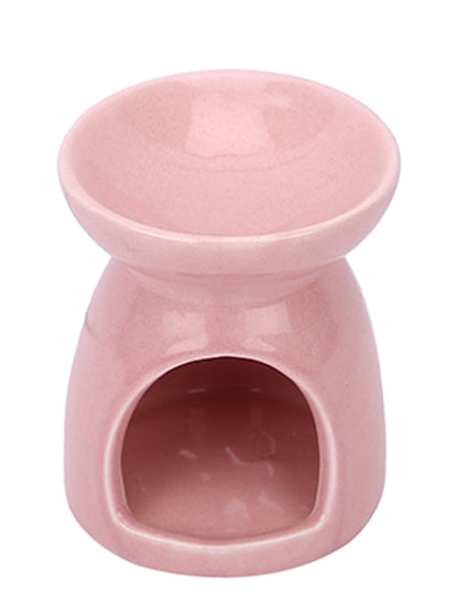 Artisanal Pastel Pink Ceramic Oil Burner For Sophisticated Homes