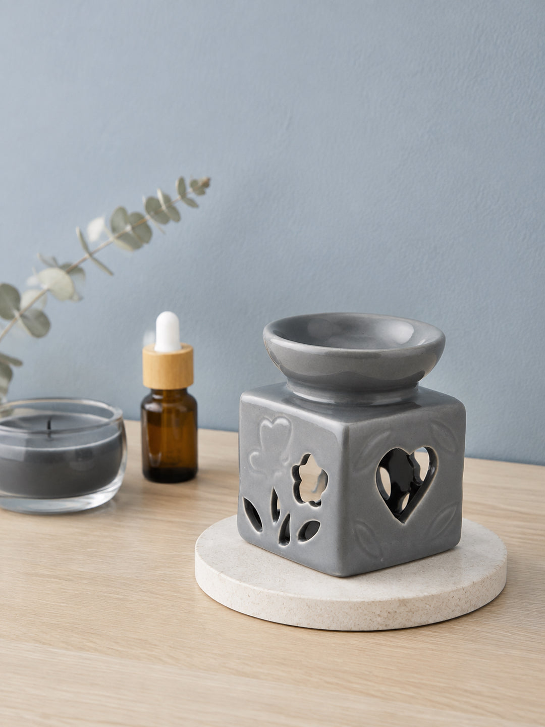 Grey Textured Ceramic Aroma OilDiffusers