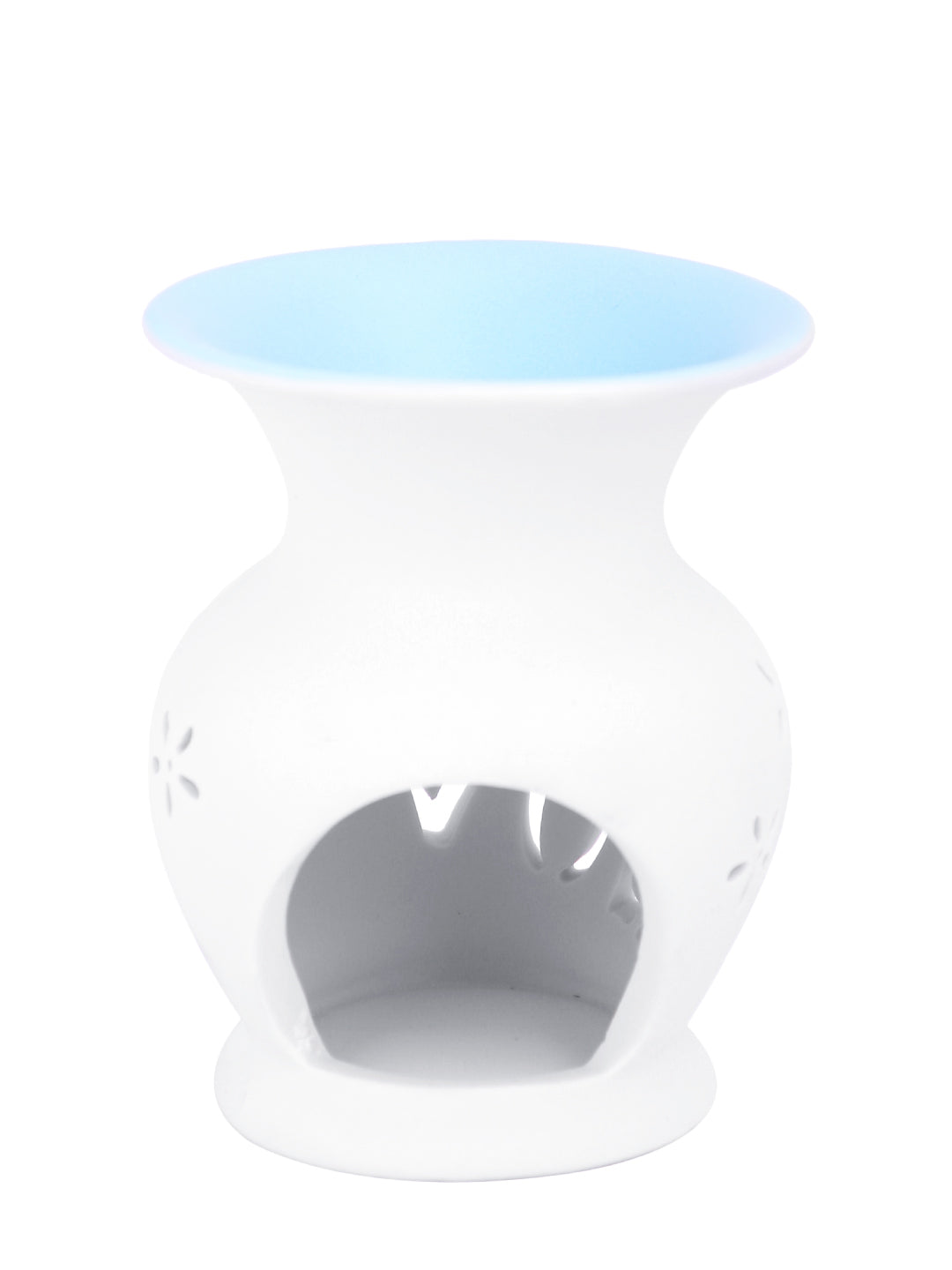 Blue LOVE Cutout Ceramic Oil Burner Aromatherapy Tealight Lamp