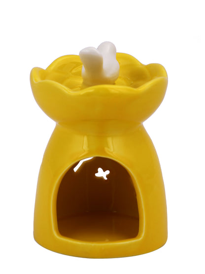 Meadow Yellow & White Textured Ceramic Aroma Oil Diffusers