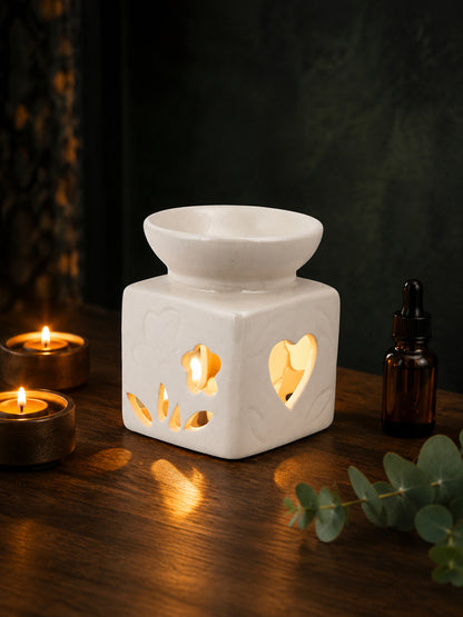 White Textured Ceramic Aroma OilDiffusers