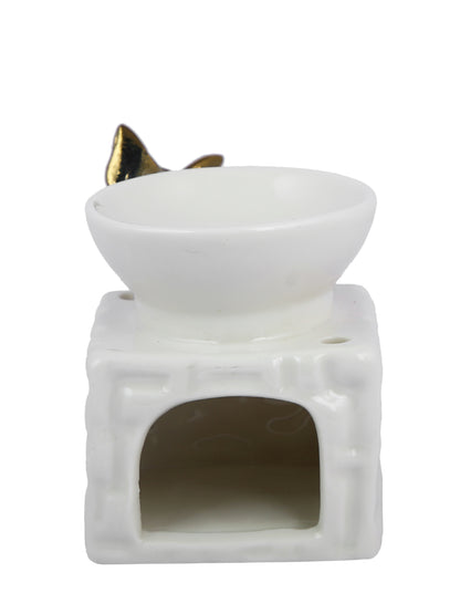 White & Yellow Textured Ceramic Aroma OilDiffusers