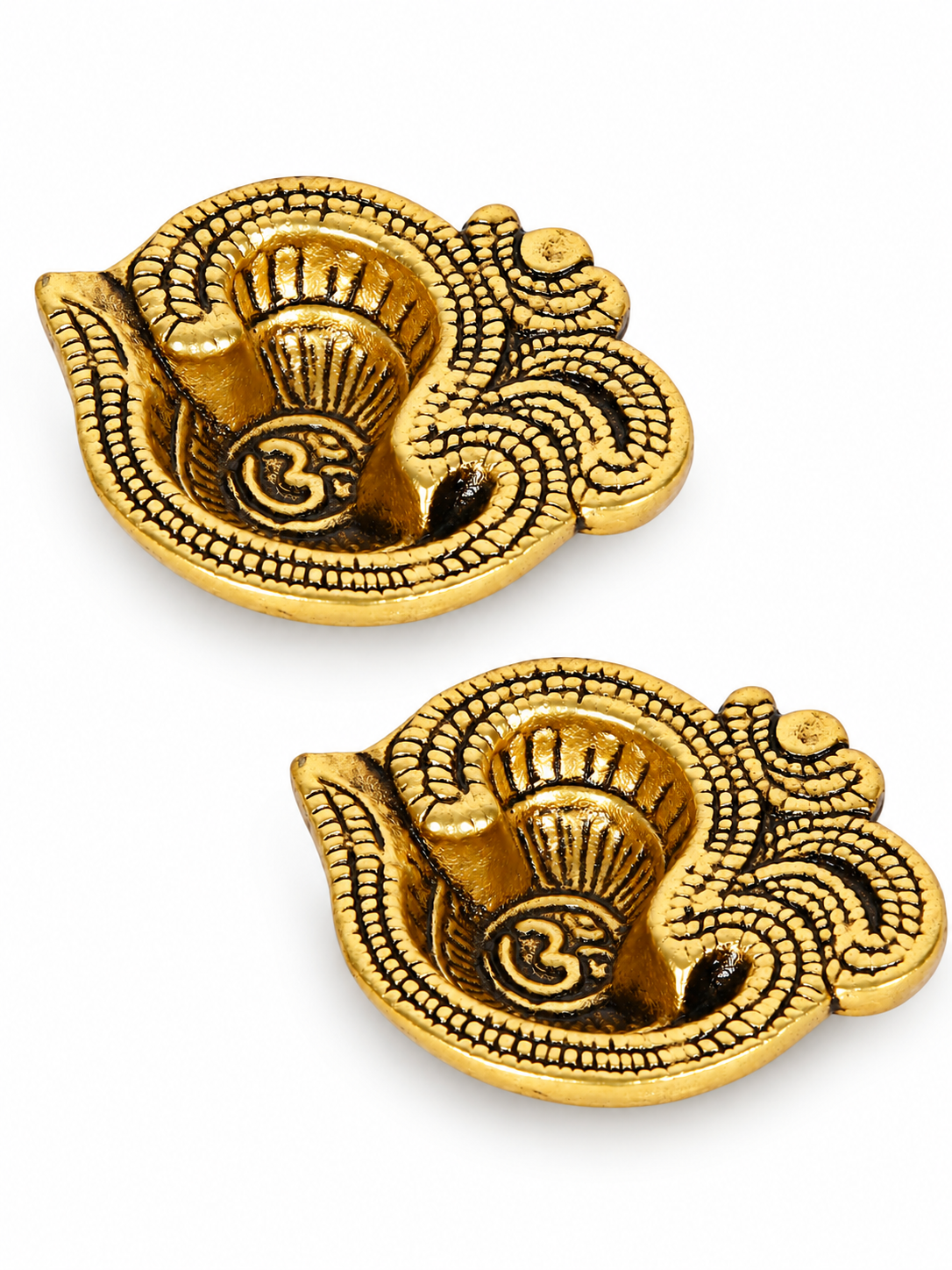 Gold-Toned Textured Pooja Essentials