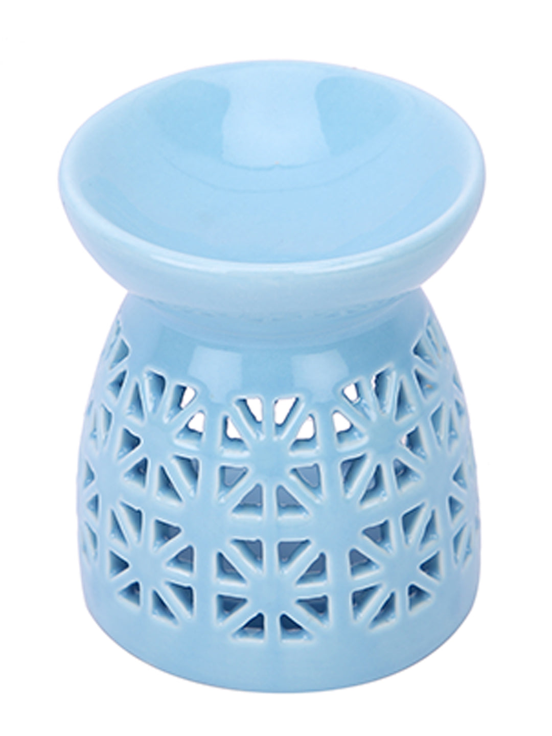 Artisanal Sky Blue Ceramic Oil Burner For Sophisticated Homes