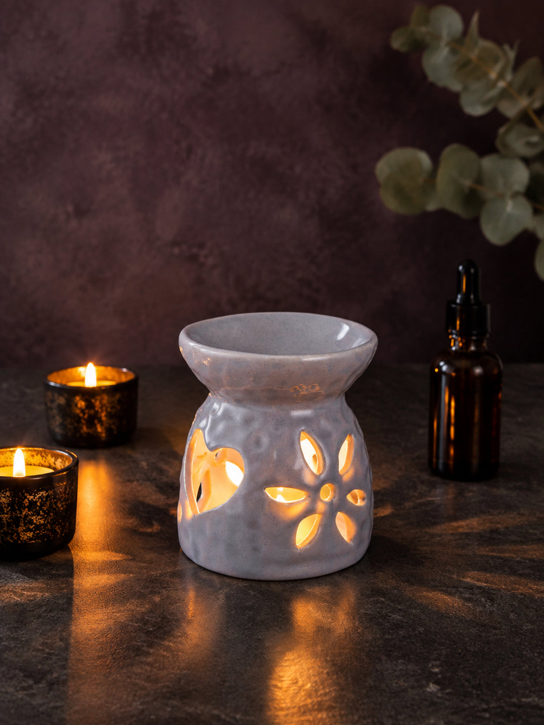 Grey Textured Ceramic Aroma OilDiffusers