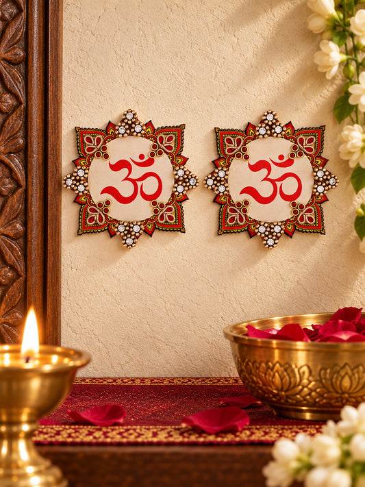OM Design Decorative Hanging â€“ Intricate Beaded Wall Ornament