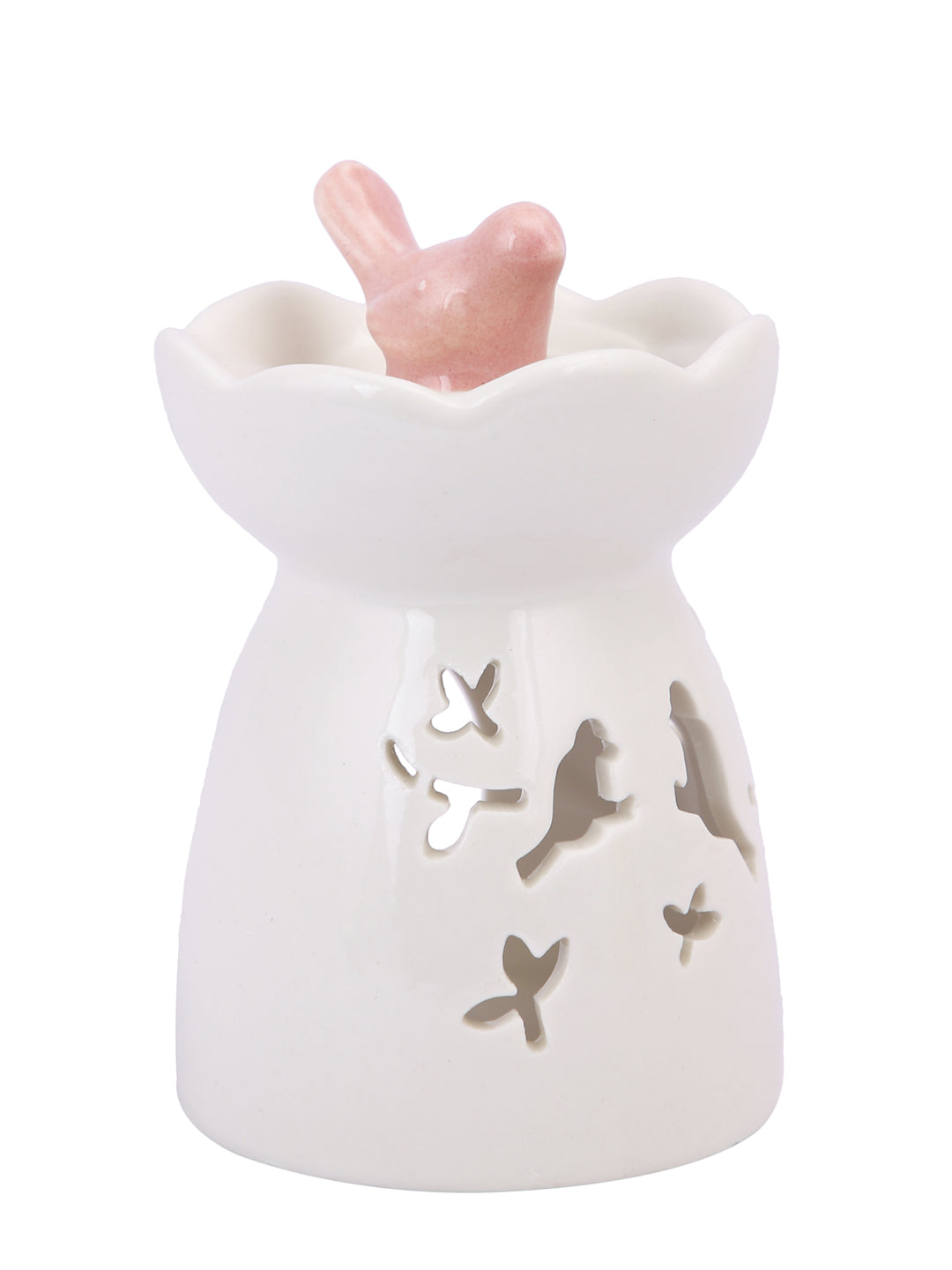 White & Pink Textured Ceramic Aroma OilDiffusers