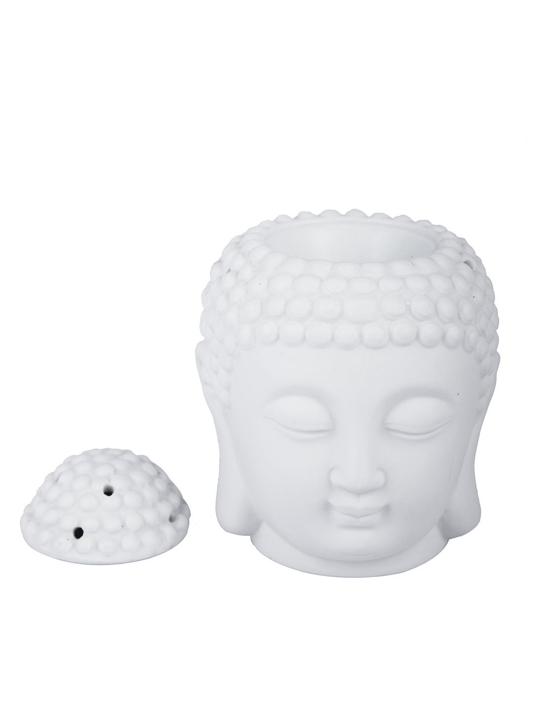 White Zen Gradient Buddha Head  Ceramic Aroma OilDiffusers
