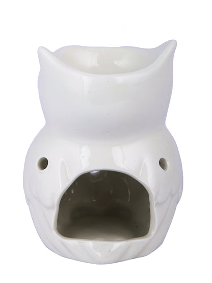 White & Brown Textured Owl Ceramic Aroma OilDiffusers