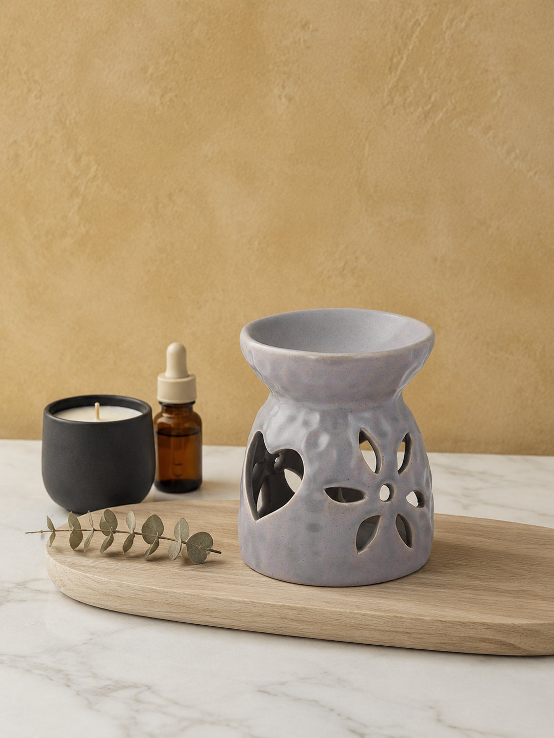 Grey Textured Ceramic Aroma OilDiffusers