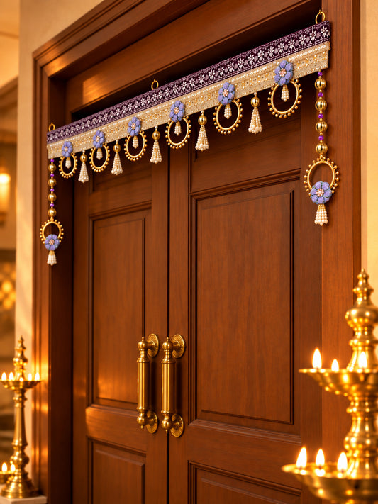 Elegant Pearl & Floral Toran for Door Decoration