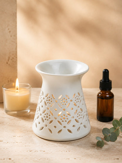 White Textured Ceramic Aroma OilDiffusers