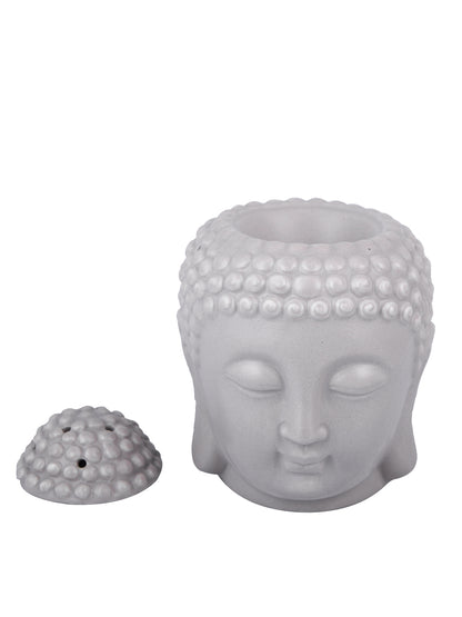 Grey Textured Zen Gradient Buddha Head Diffuser