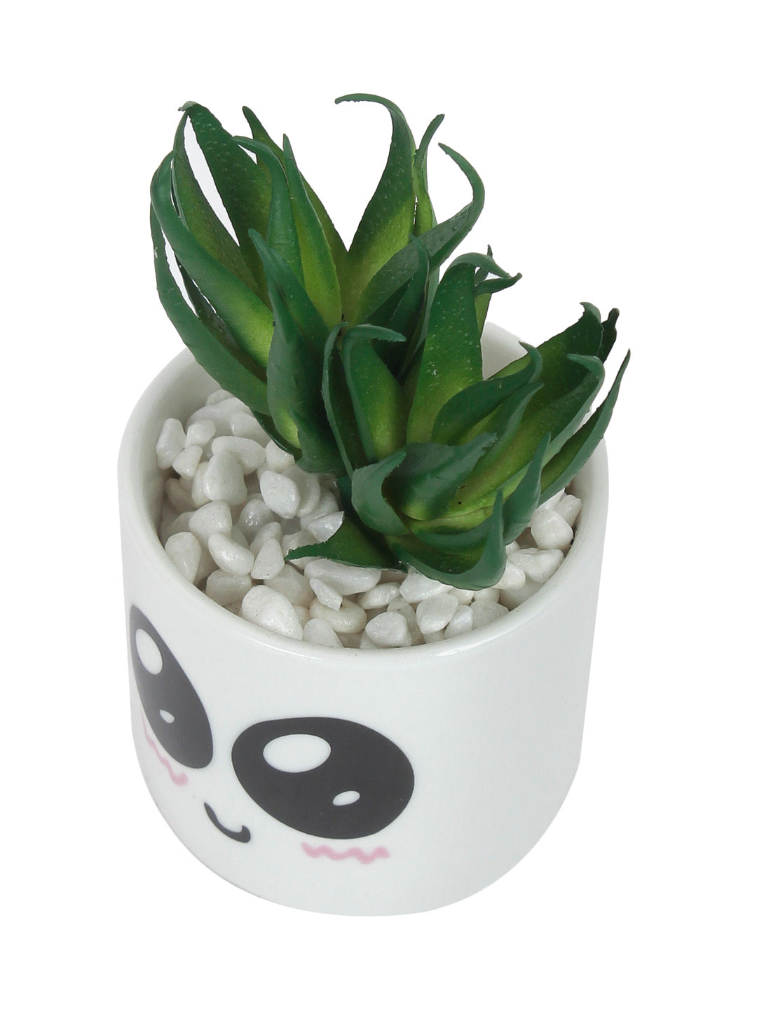 Green & White Artificial Succulent Plant with Pot - Default Title (APL20172C)