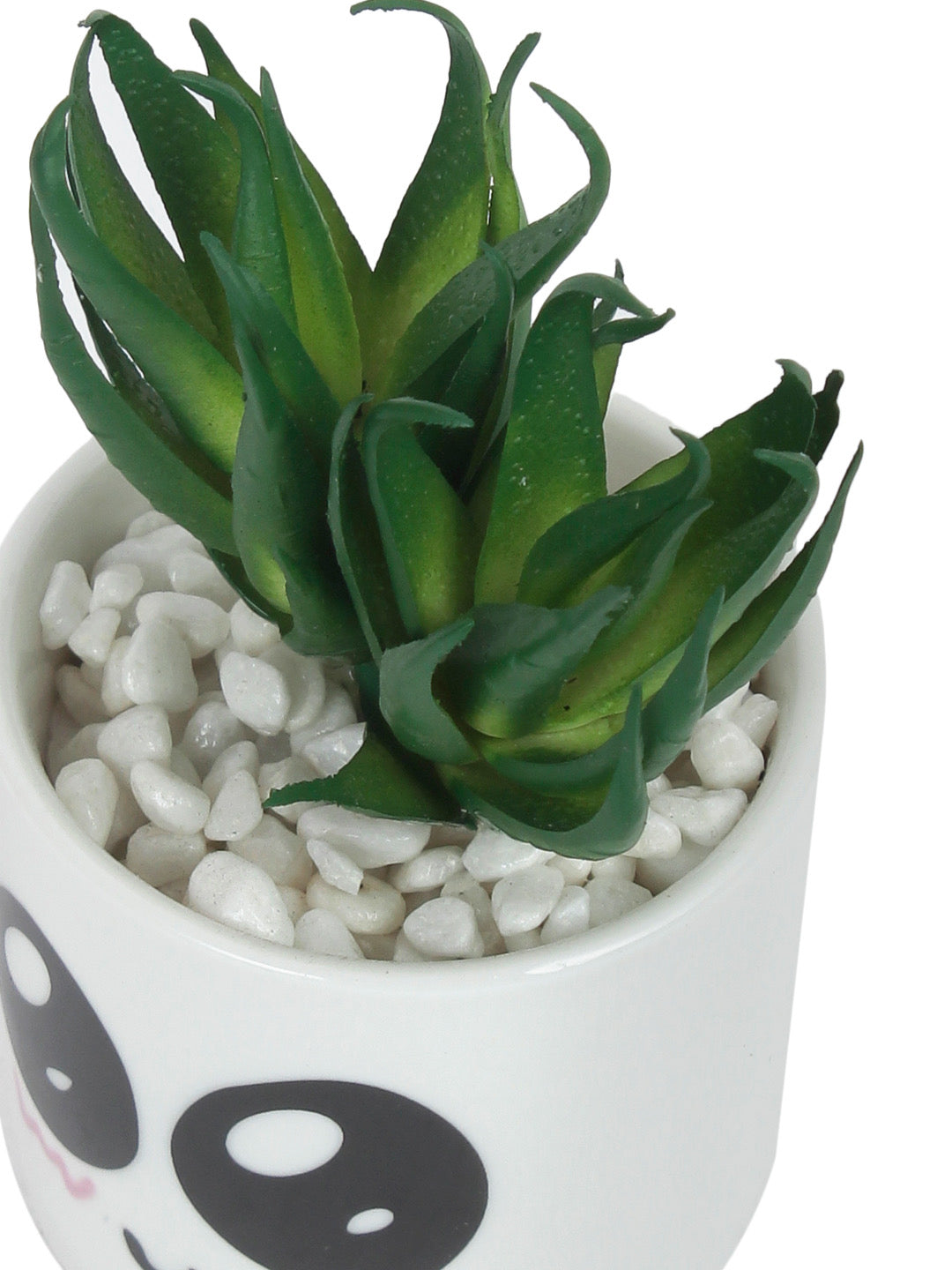 Green & White Artificial Succulent Plant with Pot - Default Title (APL20172C)