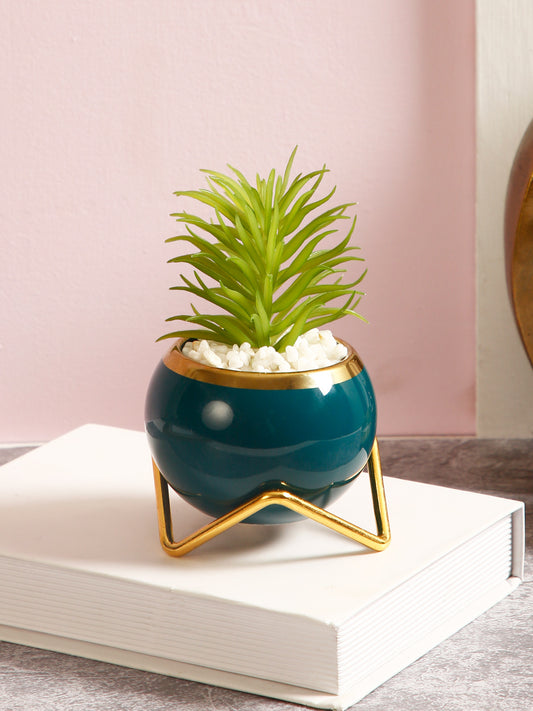 Radiating Pot with artificial plants for home décor - Default Title (APL21356)