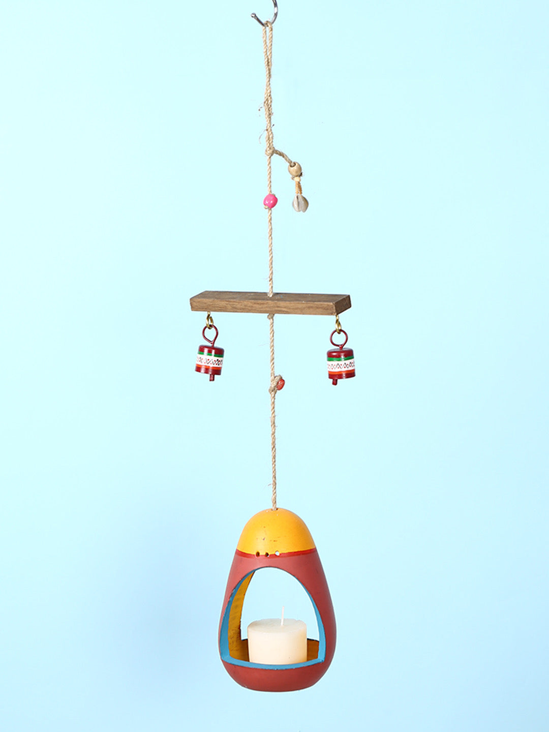 Red Hanging Candle Holder - Default Title (BIR2102)