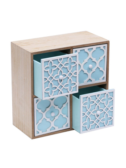 Light Blue Designer and Intrinsic Wooden  Box - Default Title (BOX19276BL)
