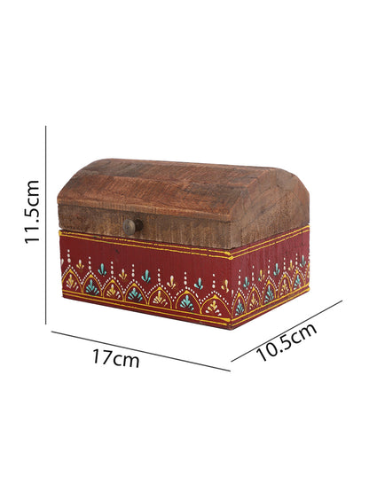 Wooden Handpainted Box/Organizer - Default Title (BOXJM22172)