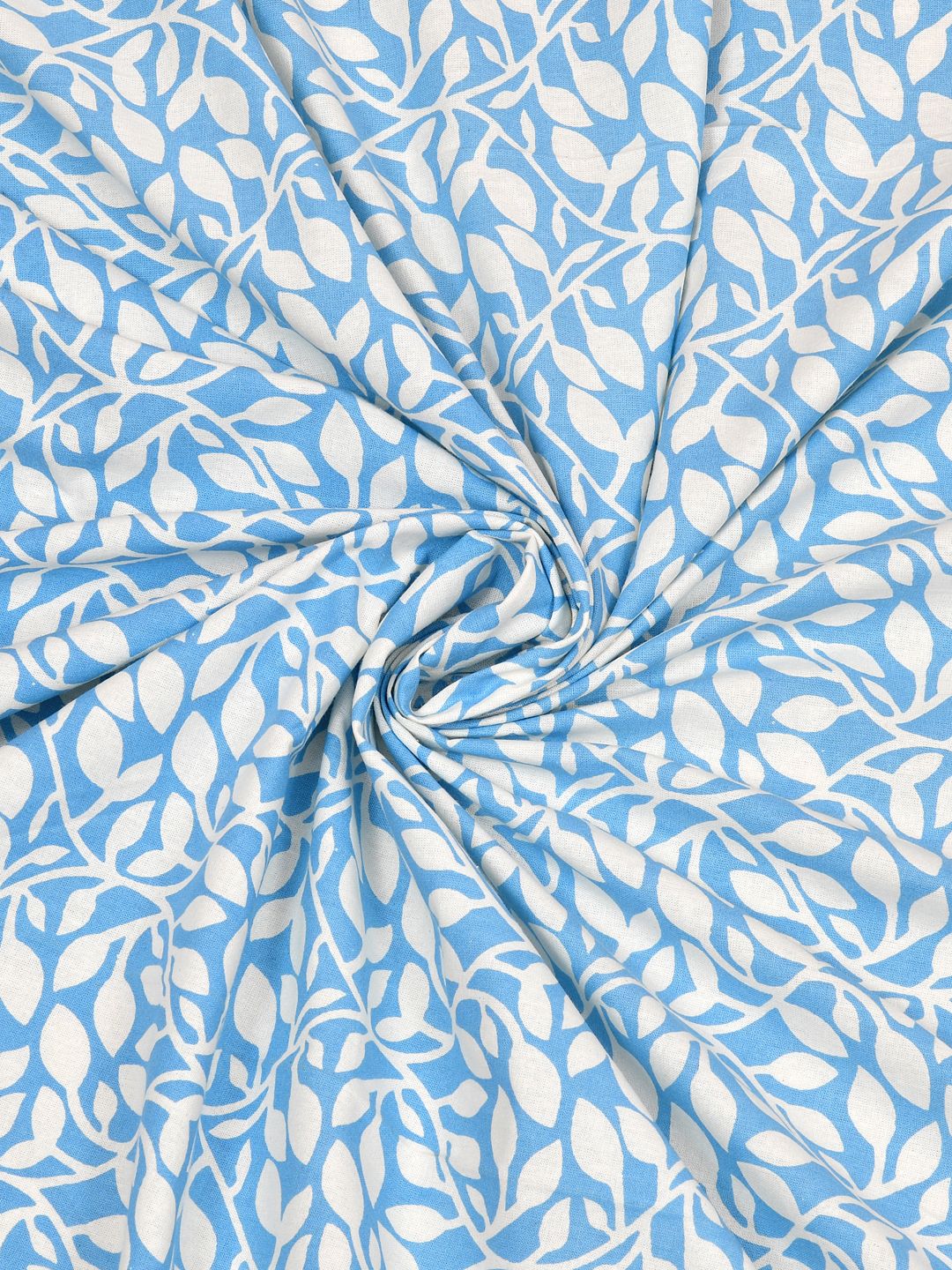 Blue Garlands 144TC Cotton Double Bedsheet with 2 Pillow Covers