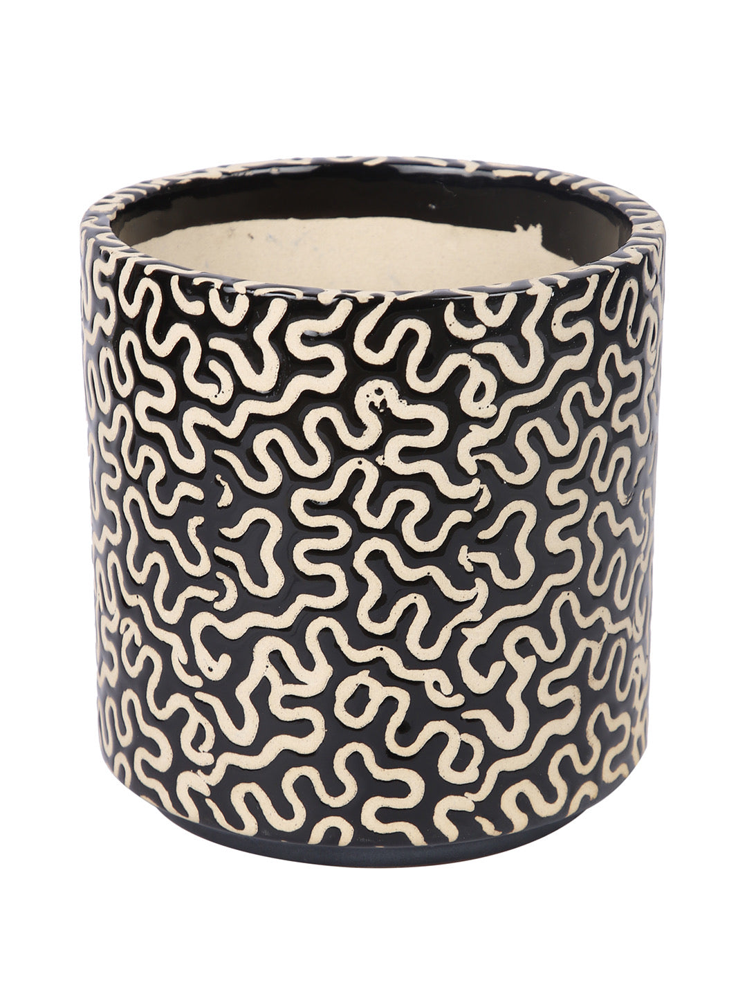 Intricate Design Ceramic Pot for Desk - Default Title (CERF2182A)