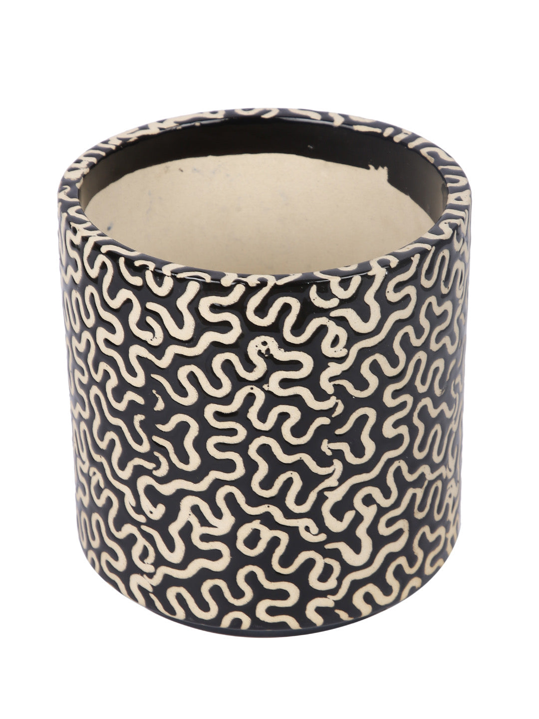 Intricate Design Ceramic Pot for Desk - Default Title (CERF2182A)