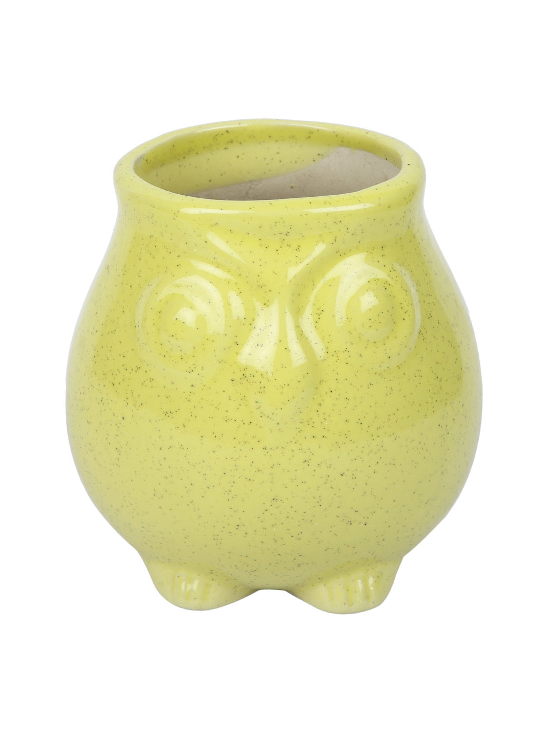 Yellow Owl Shape Head Mini Planter Pot - Default Title (CERF2191A)