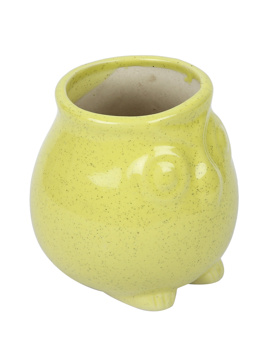 Yellow Owl Shape Head Mini Planter Pot - Default Title (CERF2191A)